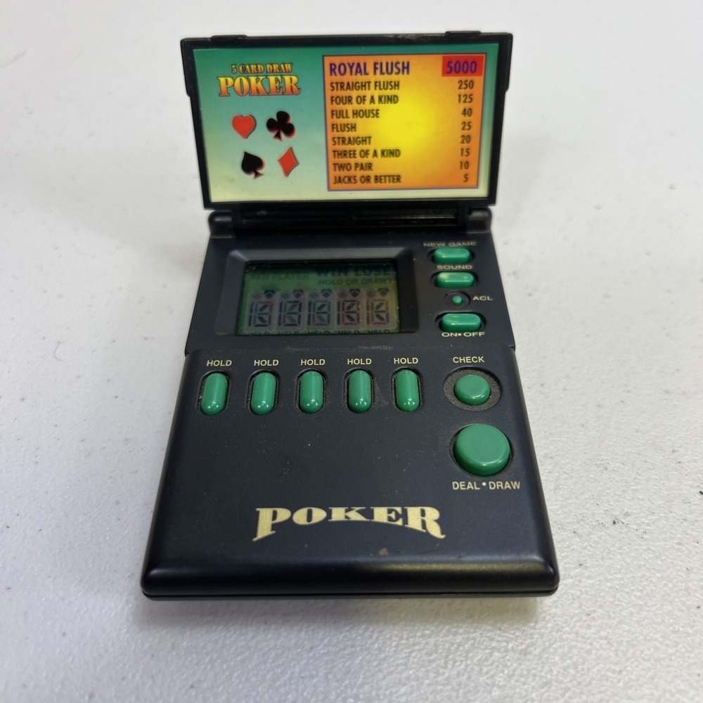 Micro Games Of America 5 CARD DRAW POKER Handheld Mini Vegas Pocket Casino Games